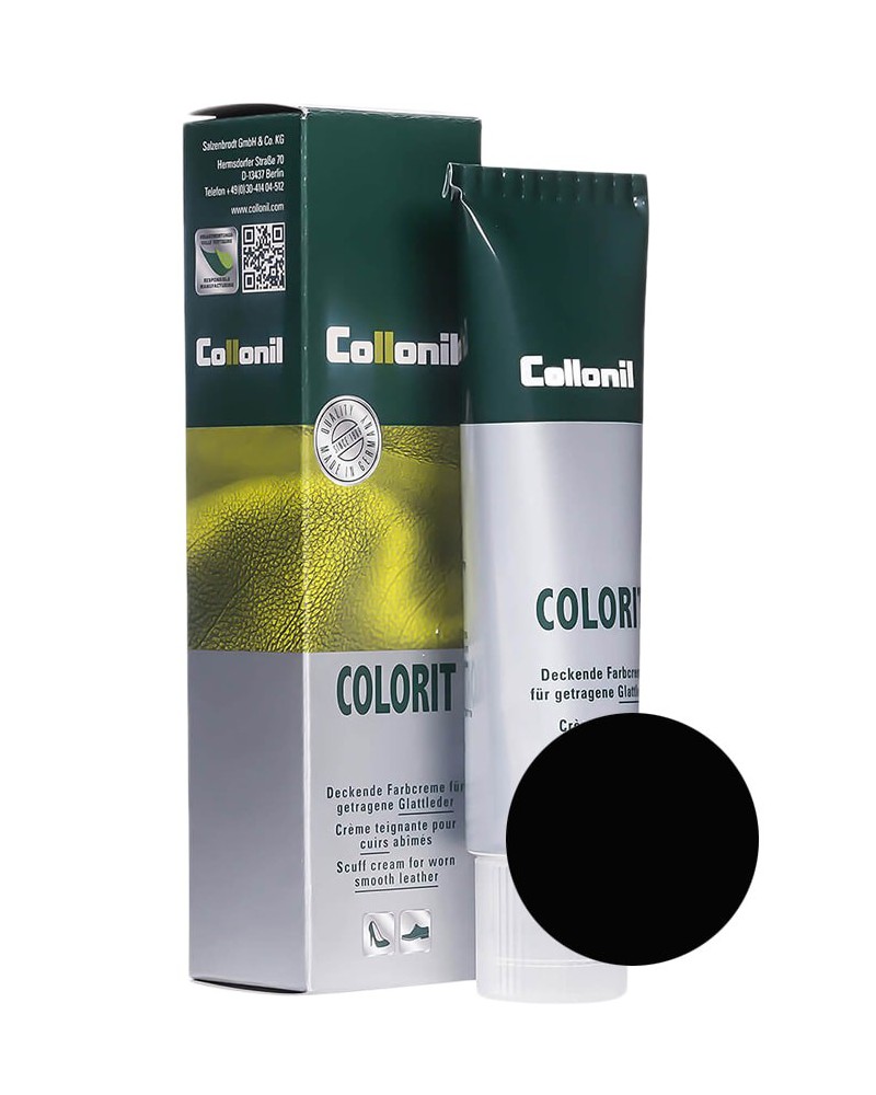 Czarna pasta, renowator do skóry licowej, Colorit Collonil Black