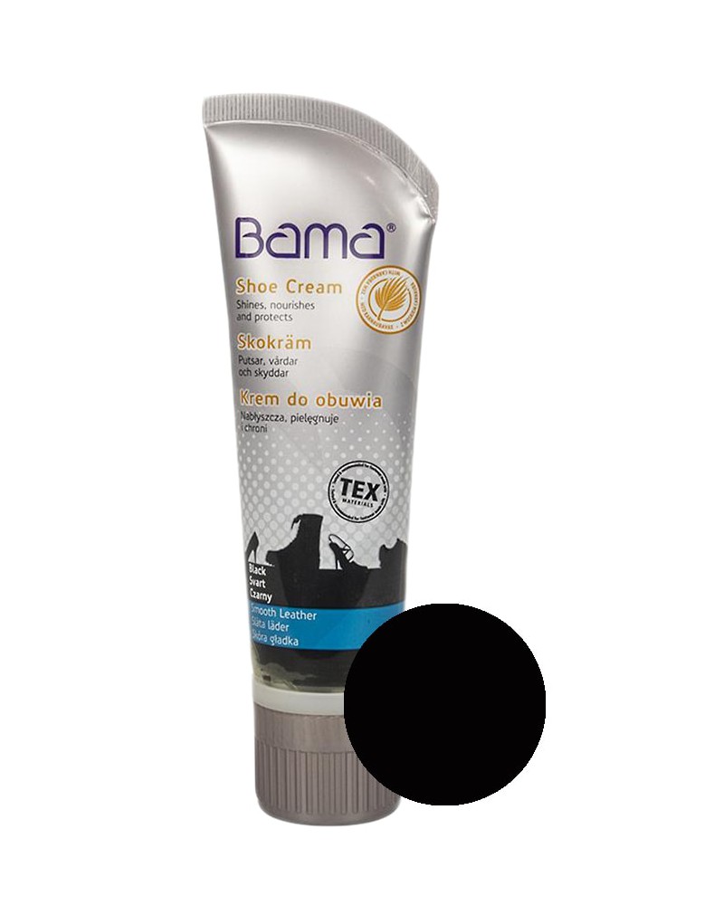 Czarny krem, pasta do butów, Shoe Cream Bama, 009, 75 ml