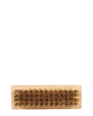 Szczotka drewniana z mosiądzem, do czyszczenia zamszu, Kaps