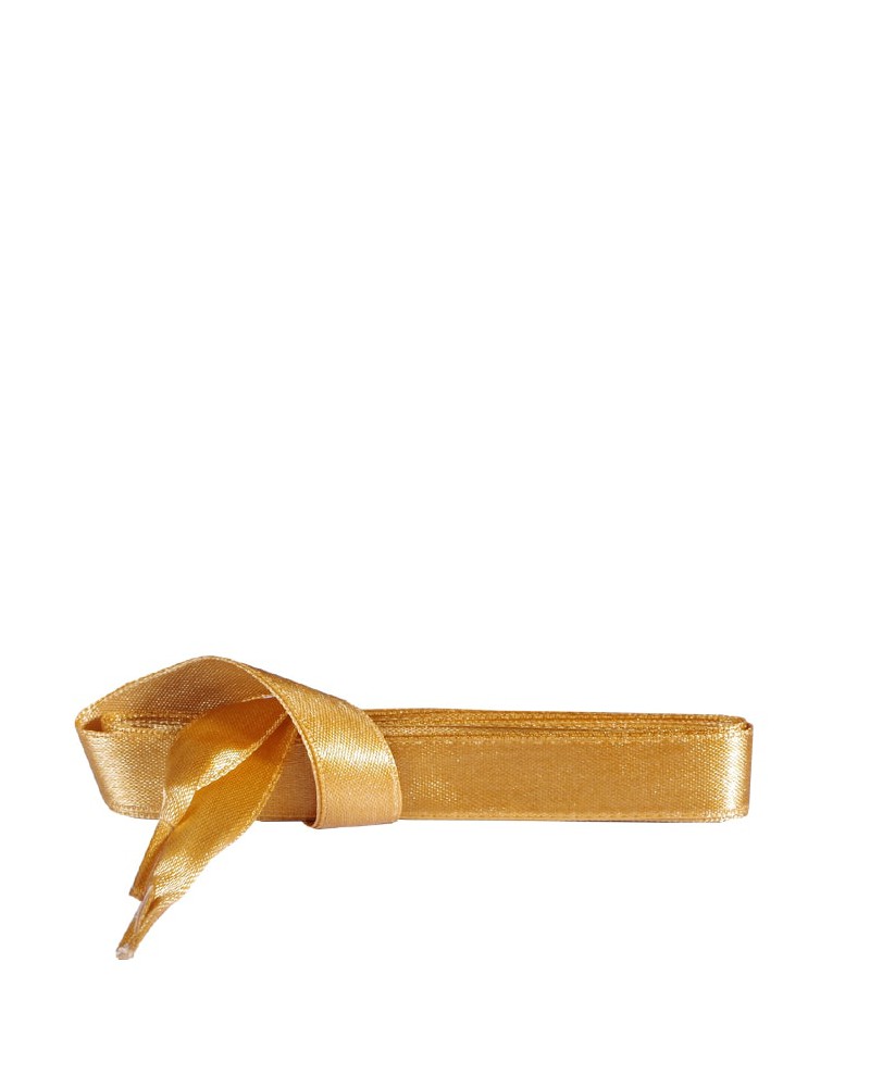 Satynowe, złote, płaskie sznurówki do butów, 90 cm, Kaps
