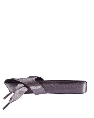 Satynowe, szare, płaskie sznurówki do butów, 120 cm, Kaps