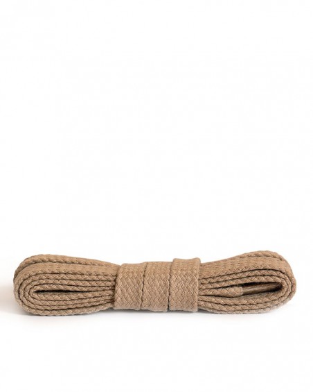 Beżowe, płaskie, bawełniane sznurówki do butów, 75 cm, Kaps