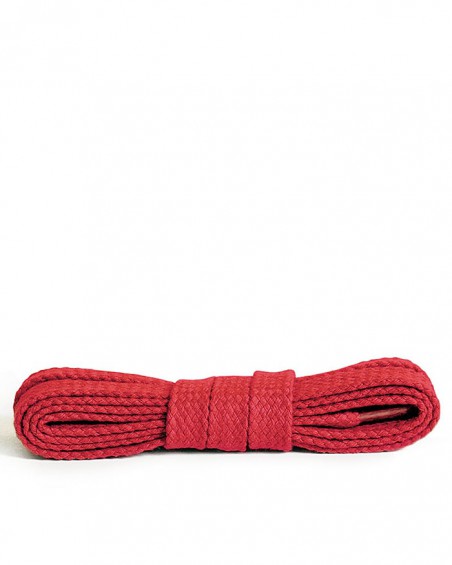 Czerwone, płaskie, bawełniane sznurówki do butów, 90 cm, Kaps