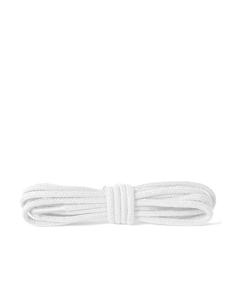 Białe, okrągłe cienkie, sznurówki do butów, 60 cm, Kaps