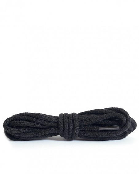 Czarne, okrągłe cienkie, sznurówki do butów, 75 cm, Kaps
