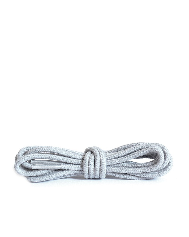 Szare, jasnoszare okrągłe cienkie, sznurówki do butów, 100 cm, Kaps