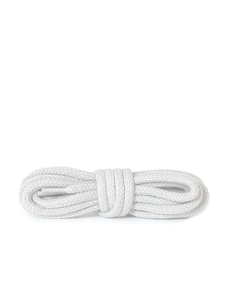 Białe, okrągłe grube, sznurówki do butów, 60 cm, Kaps
