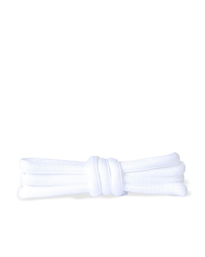 Białe, poliestrowe, sznurówki do butów sportowych, 120 cm, Kaps