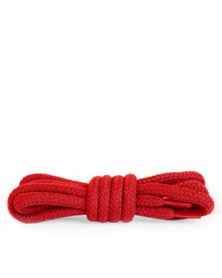 Czerwone, okrągłe grube, sznurówki do butów, 120 cm, Kaps