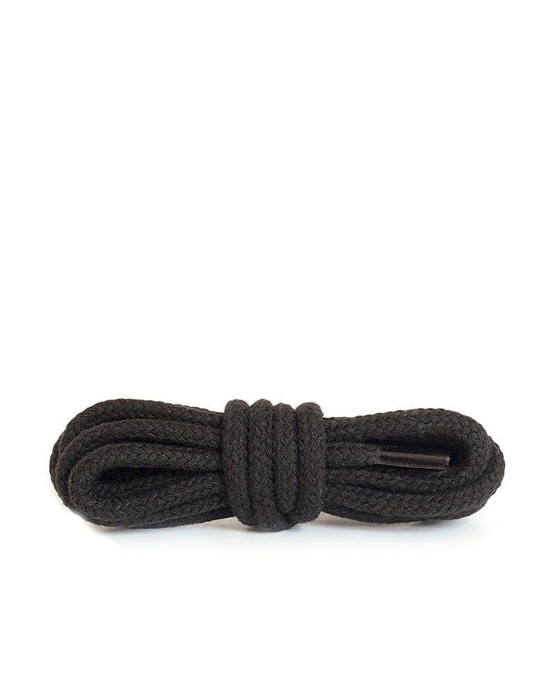 Czarne, okrągłe grube, sznurówki do butów, 120 cm, Kaps