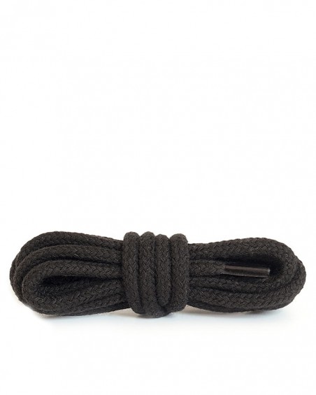 Czarne, okrągłe grube, sznurówki do butów, 180 cm, Kaps