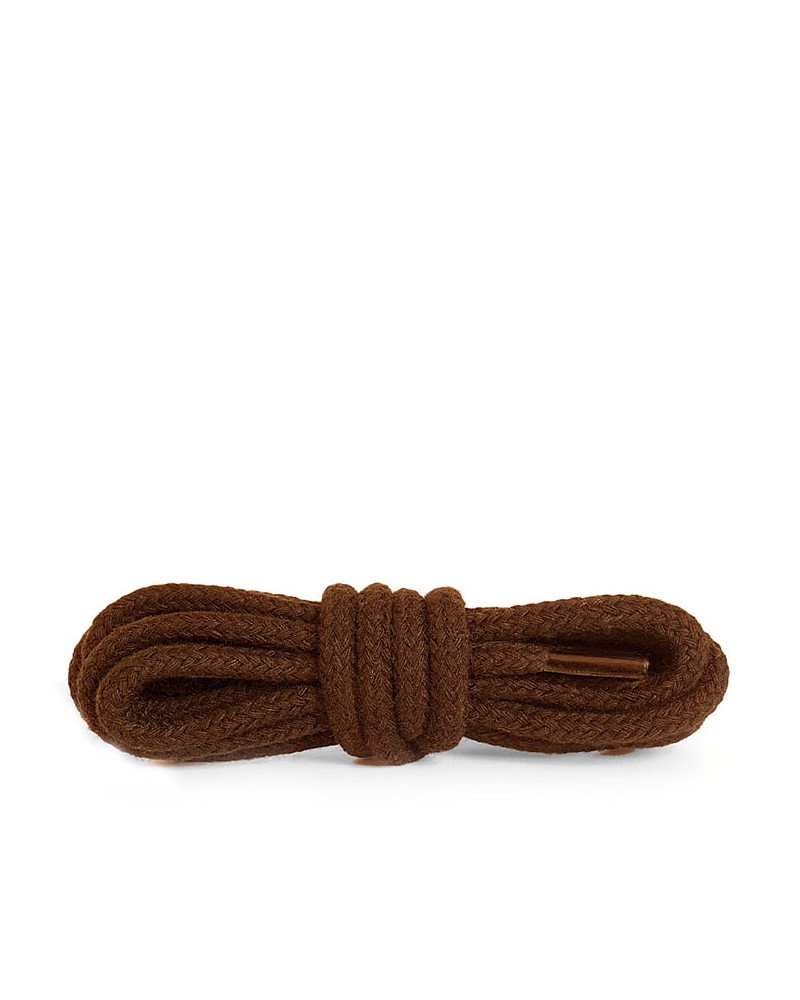 Brązowe, okrągłe grube, sznurówki do butów, 200 cm, Kaps