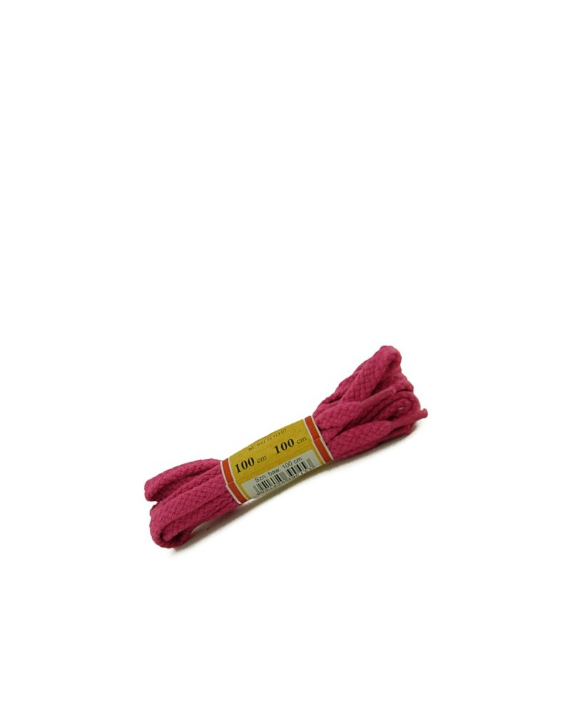 Różowe sznurówki do butów płaskie 100 cm Mazbit