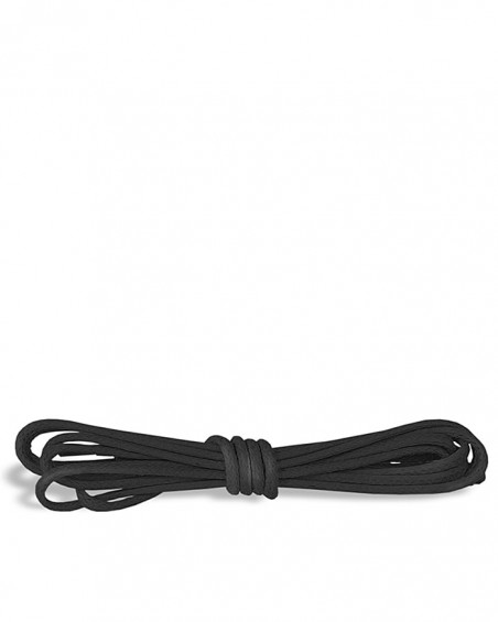 Czarne, okrągłe cienkie, woskowane sznurówki do butów, 100 cm, Kaps