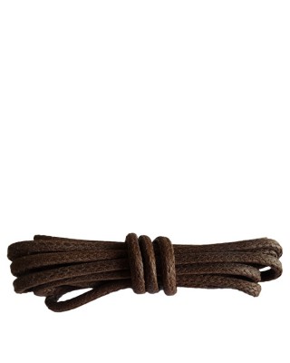 Brązowe, grube, woskowane sznurówki do butów, 60 cm, Kaps