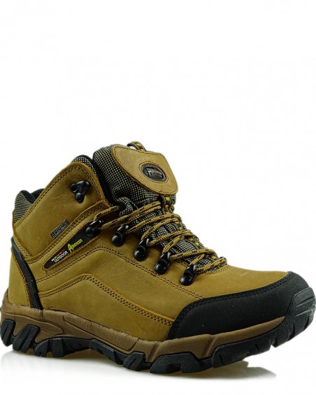 Miodowe, skórzane buty trekkingowe, American Club, TF201303001