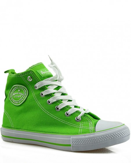 Zielone trampki, sneakersy, za kostkę, AK 9120-2
