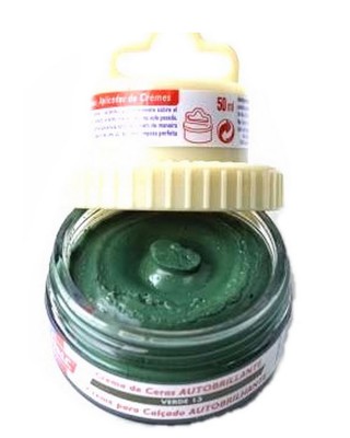 Zielona pasta woskowa, nabłyszczająca, 2 w 1, Shoe Cream, Palc