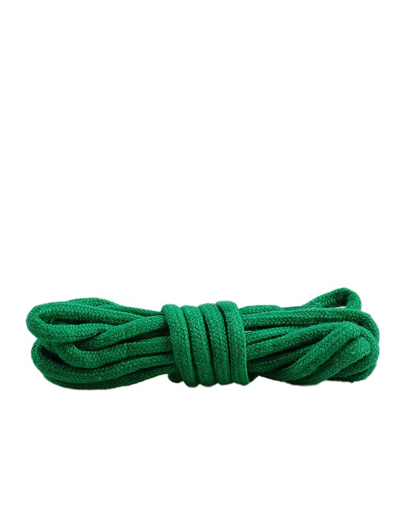 Zielone, okrągłe grube, sznurówki do butów, 120 cm, Mazbit