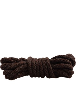 Ciemnobrązowe, okrągłe grube, sznurówki do butów, 120 cm, Mazbit