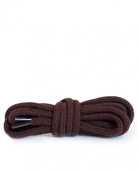 Ciemnobrązowe, okrągłe grube, sznurówki do butów, 150 cm, Kaps