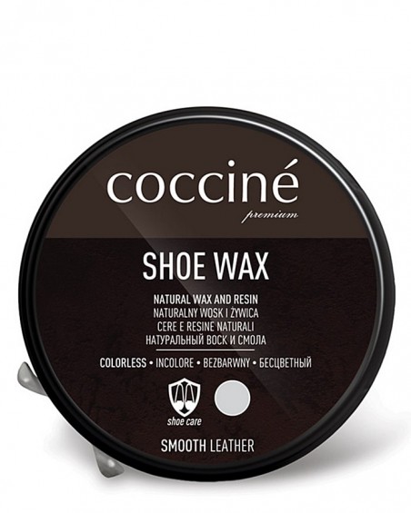 Bezbarwna, klasyczna pasta z woskiem do butów, Shoe Wax, Coccione