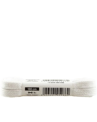 Białe, płaskie, bawełniane sznurówki do butów, 180 cm, Bama