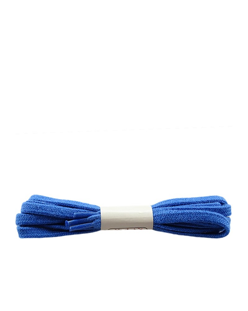 Niebieskie, płaskie sznurówki do butów, bawełniane, 90 cm
