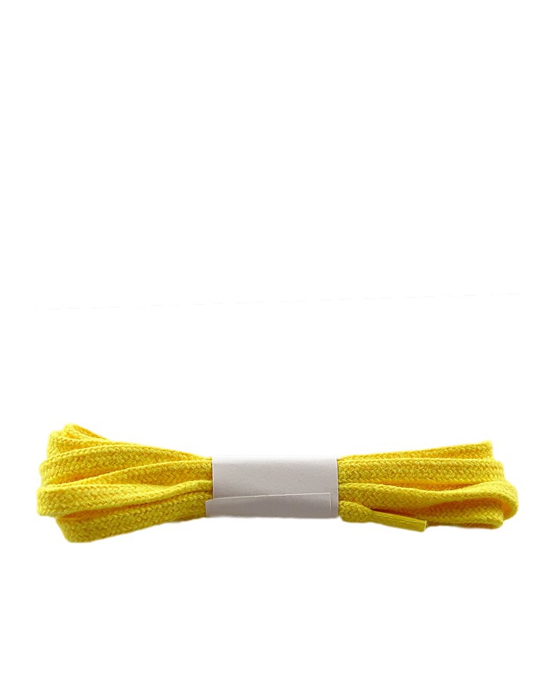 Żółte, płaskie sznurówki do butów, bawełniane, 150 cm