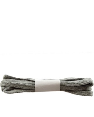 Szare, płaskie sznurówki do butów, bawełniane, 120 cm