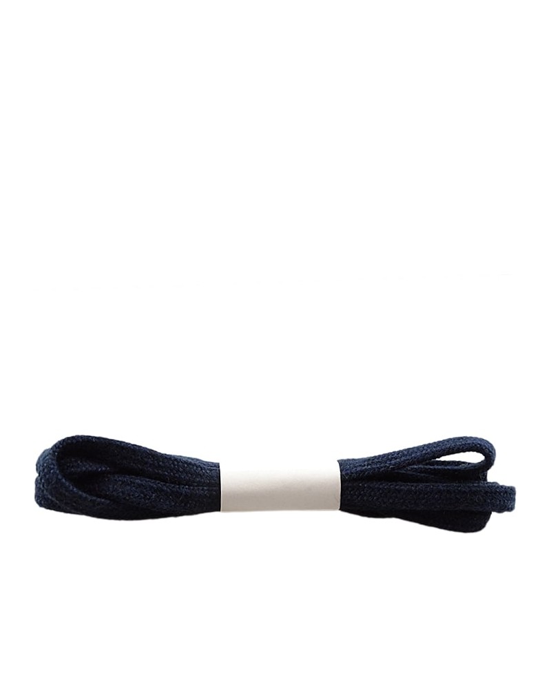 Granatowe, płaskie sznurówki do butów, bawełniane, 120 cm
