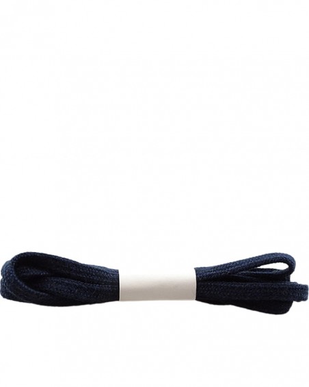 Granatowe, płaskie sznurówki do butów, bawełniane, 120 cm