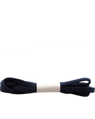 Granatowe, płaskie sznurówki do butów, bawełniane, 90 cm