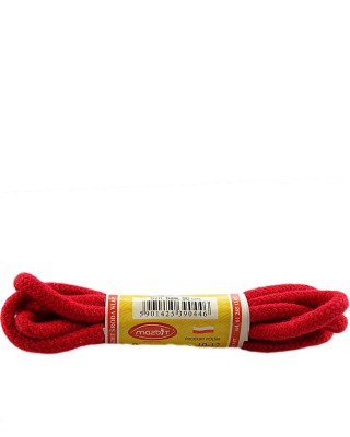 Czerwone, okrągłe grube, sznurówki do butów, 120 cm, Mazbit