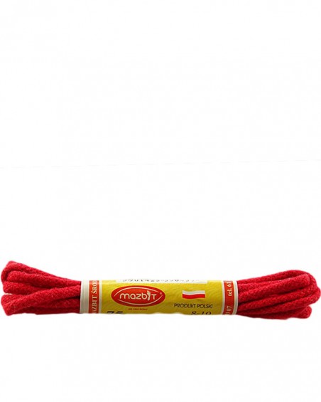 Czerwone, okrągłe cienkie, sznurówki do butów, 75 cm, Mazbit
