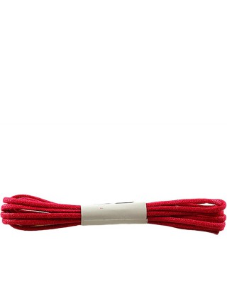 Czerwone, cienkie, woskowane sznurówki do butów, 120 cm