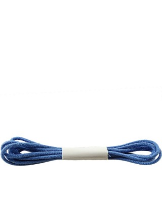 Niebieskie, cienkie, woskowane sznurówki do butów, 75 cm