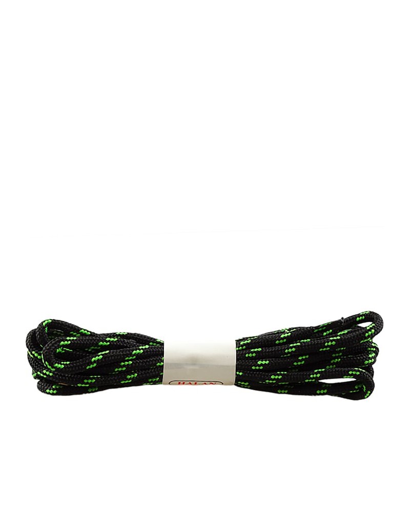 Czarno-zielone, trekkingowe sznurówki do butów, 150 cm, Halan
