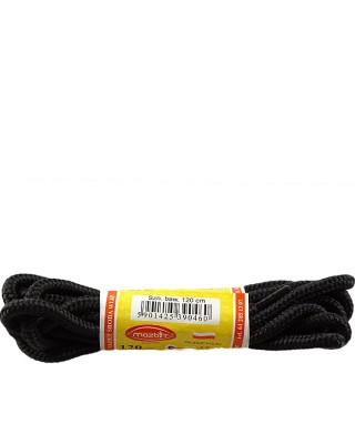 Czarne, trekkingowe sznurówki do butów, 120 cm, Mazbit