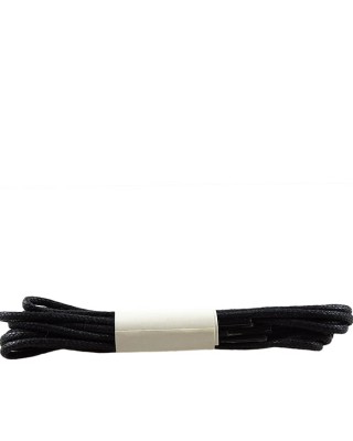 Czarne, cienkie, woskowane sznurówki do butów, 75 cm, Halan