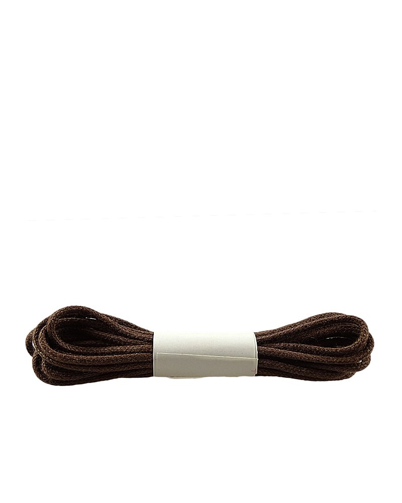 Brązowe, cienkie, woskowane sznurówki do butów, 60 cm