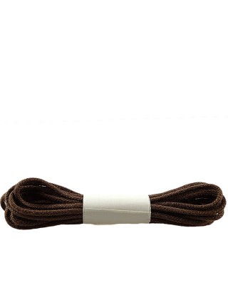 Brązowe, cienkie, woskowane sznurówki do butów, 120 cm, Halan