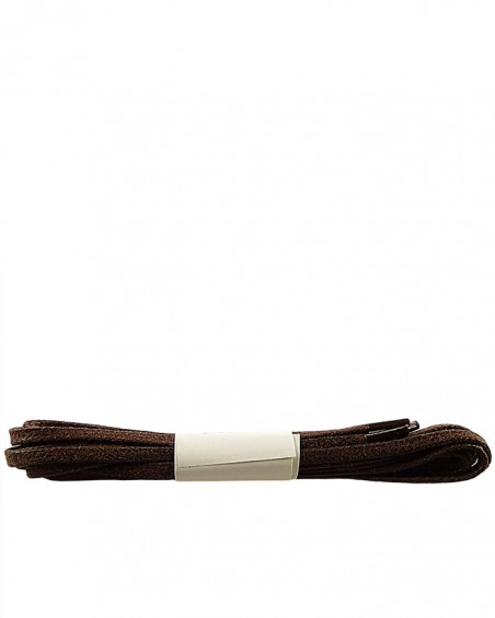 Brązowe, płaskie, woskowane sznurówki do butów, 75 cm, Halan