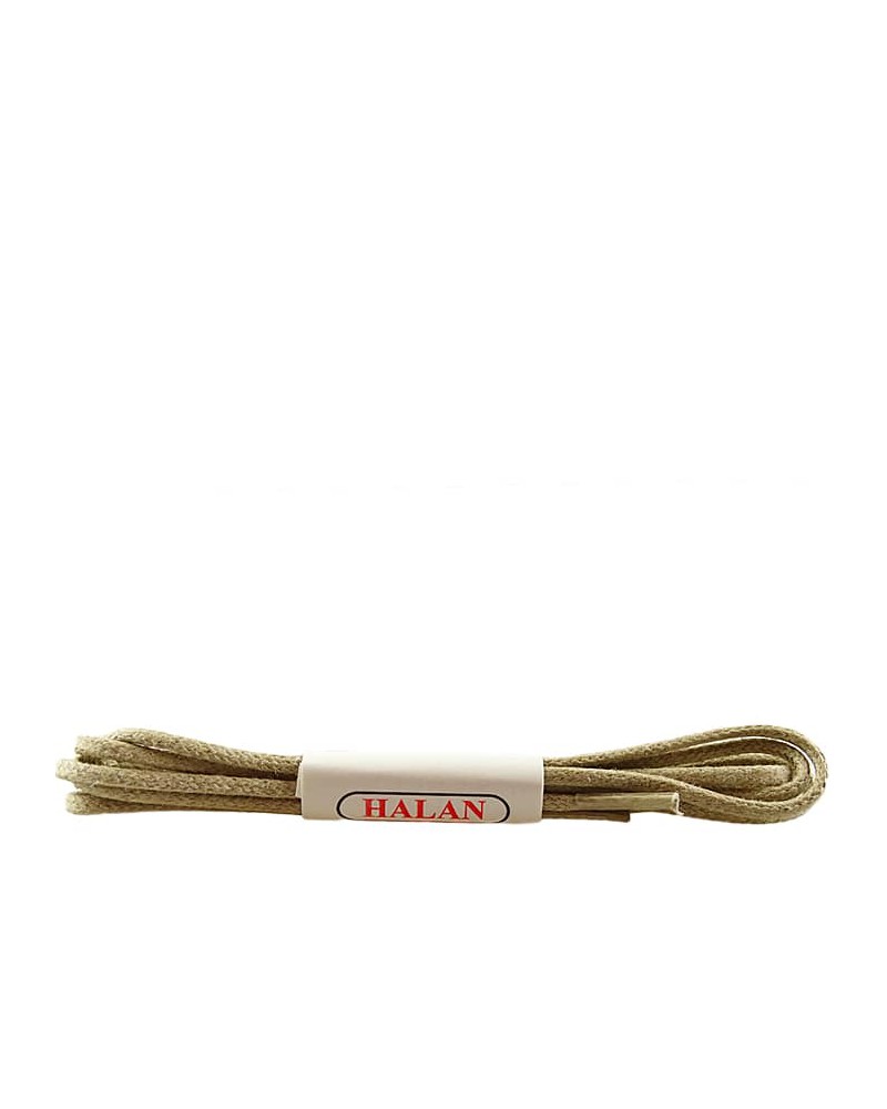 Jasnobeżowe, cienkie, woskowane sznurówki do butów, 75 cm, Halan