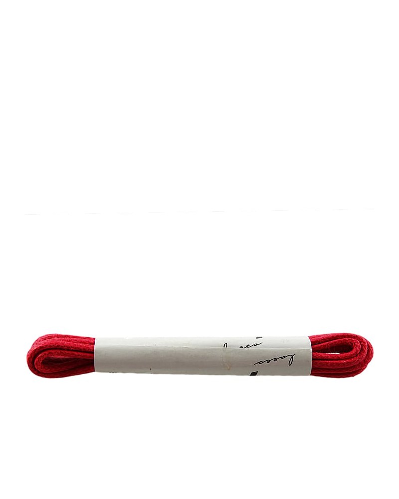 Czerwone, cienkie, woskowane sznurówki do butów, 90 cm, Kaps