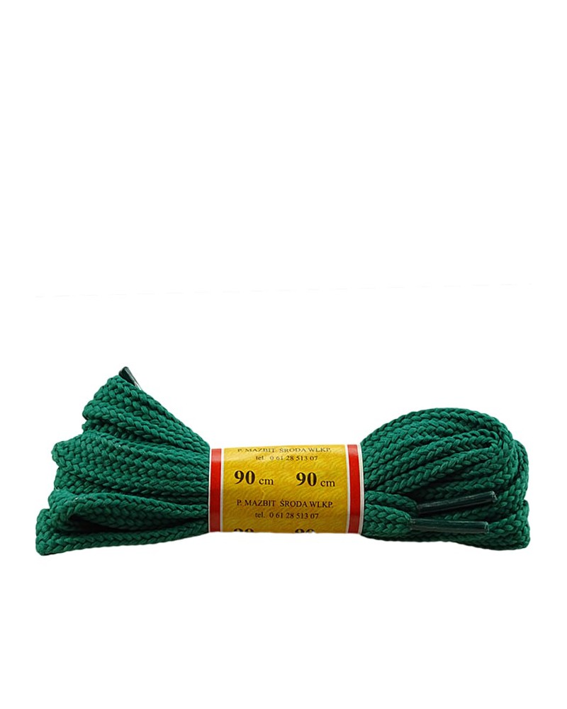 Zielone, płaskie, sznurówki do butów, sport, 15, 90 cm, Mazbit