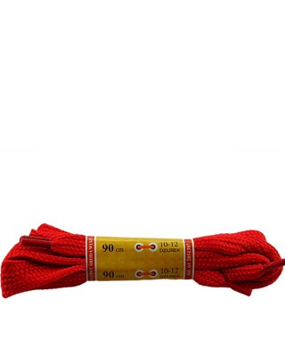 Czerwone, płaskie, sznurówki do butów, sport, 15, 90 cm, Mazbit