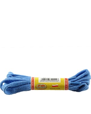 Niebieskie, płaskie sznurówki do butów, 120 cm, Mazbit