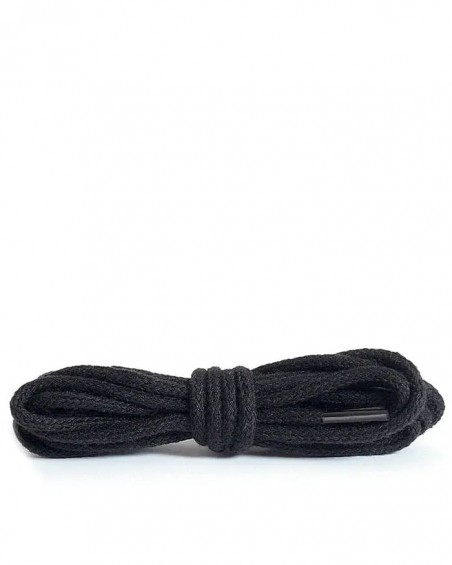 Czarne, cienkie, sznurówki do butów, 45 cm, Kaps