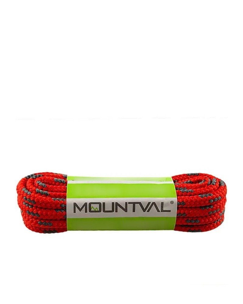 Czerwono-szare, trekkingowe sznurówki do butów, 180 cm, Mountval